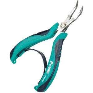 Длинногубцы с загнутым носиком Pro'sKit PM 396I
