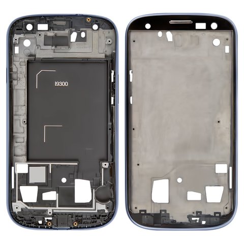 Рамка крепления дисплея для Samsung I9300 Galaxy S3, голубая