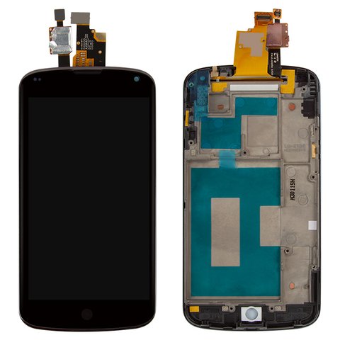 Дисплей для LG E960 Nexus 4, чорний, з рамкою, Original PRC 