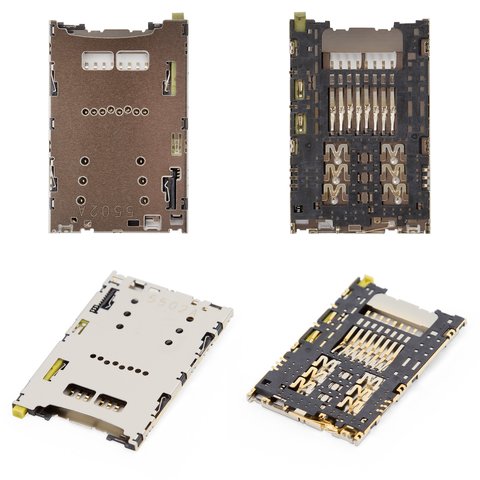 Конектор SIM карти для Sony E6603 Xperia Z5, E6653 Xperia Z5, E6853 Xperia Z5+ Premium, з конектором карти пам'яті