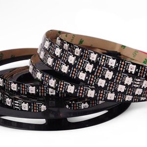 Світлодіодна стрічка SMD5050, WS2812B чорна, з управлінням, IP20, 5 В, 60 діодів м, 1 м 