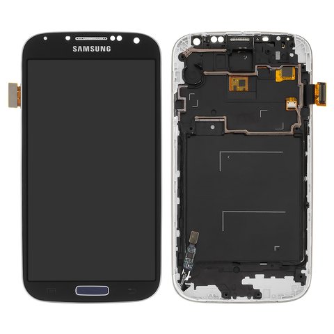 Дисплей для Samsung I9500 Galaxy S4, черный, с регулировкой яркости, Best copy, с рамкой, Сopy, TFT 