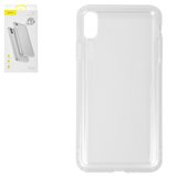 Чохол Baseus для iPhone XS Max, безбарвний, прозорий, захисний, силікон, #ARAPIPH65-SF02