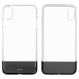 Чохол Baseus для iPhone XS Max, чорний, прозорий, силікон, пластик, #WIAPIPH65-RY01