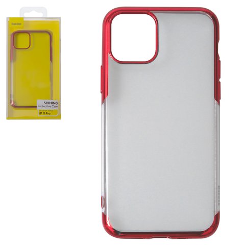 Чехол Baseus для iPhone 11 Pro, красный, прозрачный, силикон, #ARAPIPH58S MD09