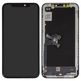 Дисплей для iPhone X, чорний, з рамкою, High Copy, (OLED), GX OEM hard