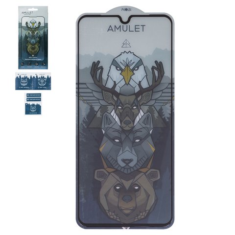 Защитное стекло iNobi Amulet для Samsung A225 Galaxy A22, A325 Galaxy A32, A336 Galaxy A33 5G, M225 Galaxy M22, M326 Galaxy M32 5G, Full Glue, Anti Static, черный, cлой клея нанесен по всей поверхности