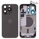 Корпус для iPhone 15 Pro, чорний, з тримачем SIM-карти, з боковими кнопками, Original (PRC), EU Version, black titanium