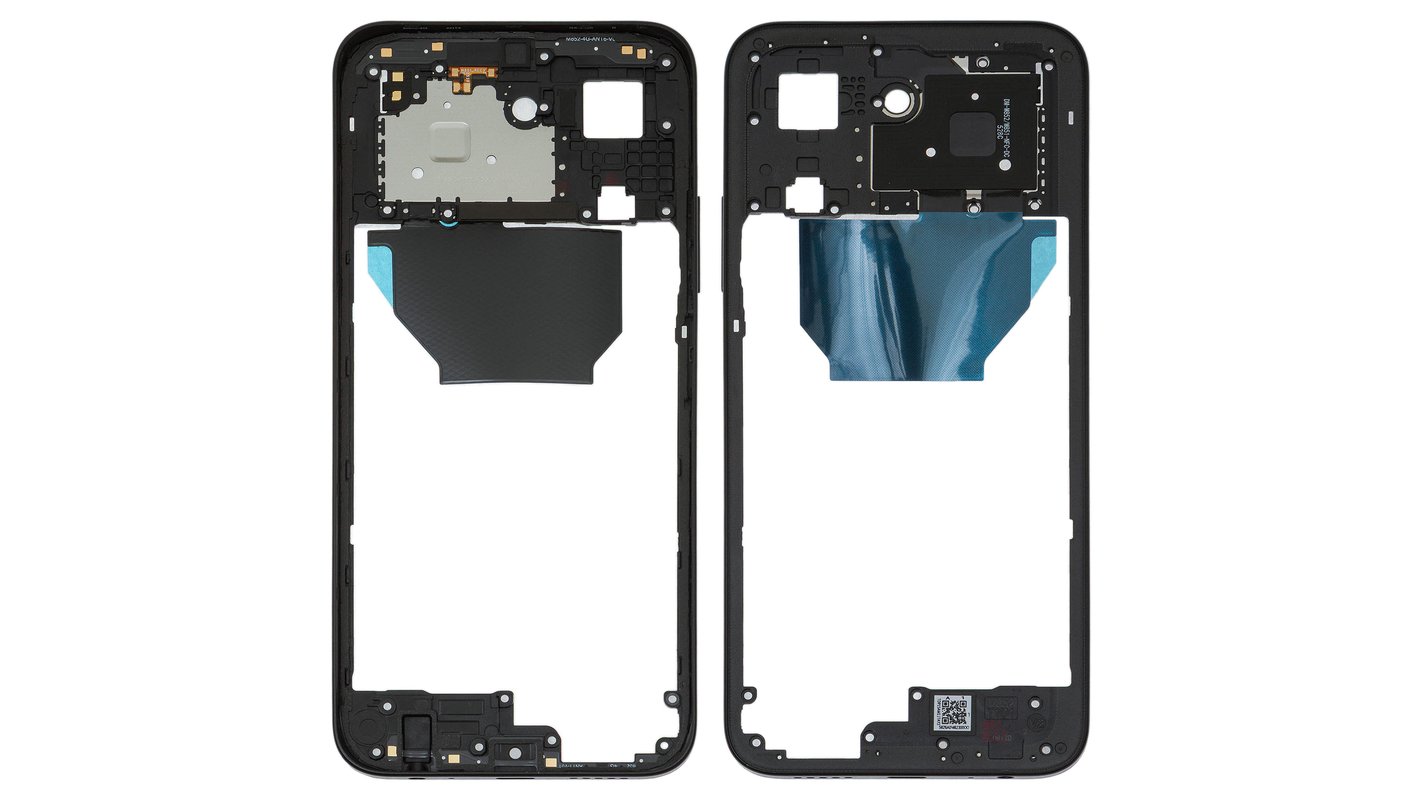 Средняя часть корпуса для Xiaomi Redmi 15C 4G, черная - Все запчасти