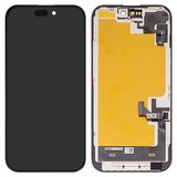 Дисплей для iPhone 15, чорний, з рамкою, High Copy, без помилки, (OLED), DD-OLED OEM soft, diagnosable