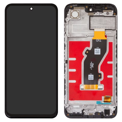 Дисплей для ZTE Blade V70, Nubia V70, черный, с рамкой, High Copy, TXDI670QBAPX 23