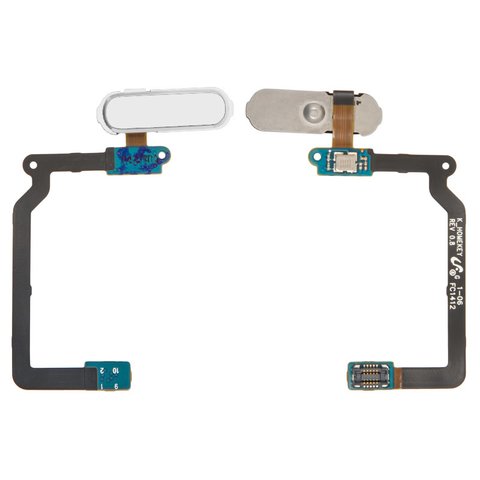 Flat Cable compatible with Samsung G900F Galaxy S5, G900H Galaxy S5, menu button, white, with components 
