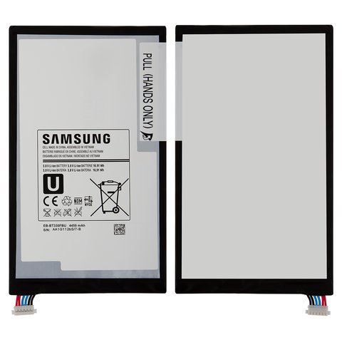 Batería EB BT330FBU puede usarse con Samsung T330 Galaxy Tab 4 8.0, Li ion, 3.8 V, 4450 mAh, Original PRC 