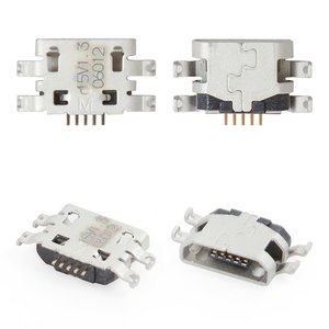 Charge Connector compatible with Microsoft Nokia  435 Lumia, 5 pin, micro USB type B 