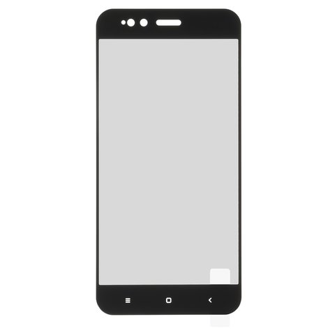 Tempered Glass Screen Protector All Spares compatible with Xiaomi Mi 5X, Mi A1, 0,26 mm 9H, Full Screen, compatible with case, black, This glass covers the screen completely., MDG2, MDI2, MDE2 