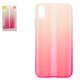 Case Baseus compatible with iPhone X, (pink, with iridescent color, matt, plastic) #WIAPIPHX-JG04