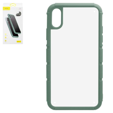 Case Baseus compatible with iPhone XR, green, transparent, shockproof , plastic  #WIAPIPH61 TK06