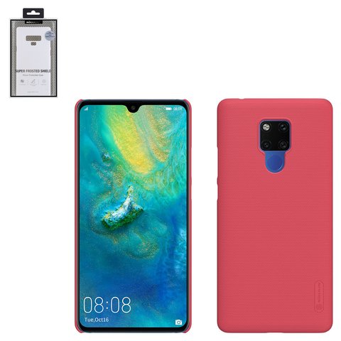 Case Nillkin Super Frosted Shield compatible with Huawei Mate 20X, red, with support, matt, plastic  #6902048167438