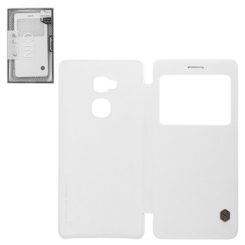 Case Nillkin Qin leather case compatible with Huawei Mate S, white, flip, PU leather, plastic  #6902048106314