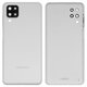 Housing Back Cover compatible with Samsung A125F Galaxy A12, (white, with side button, with camera lens)