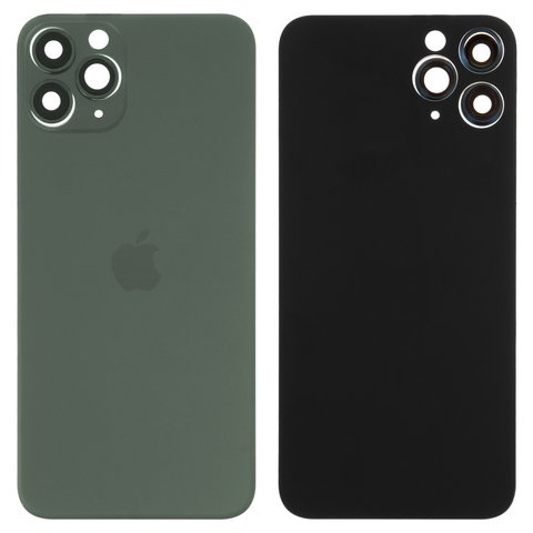 Housing Back Cover compatible with iPhone 11 Pro, green, with camera lens, small hole, matte midnight green 