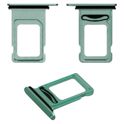 SIM Card Holder compatible with iPhone 11, green, double SIM 