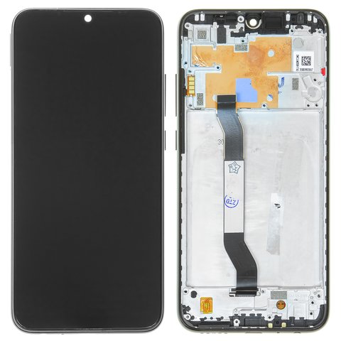 LCD compatible with Xiaomi Redmi Note 8, black, without logo, with frame, High Copy, M1908C3JH, M1908C3JG, M1908C3JI 