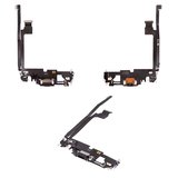 Flat Cable compatible with iPhone 12 Pro Max, (charge connector, black, with microphone, with components, Original (PRC))