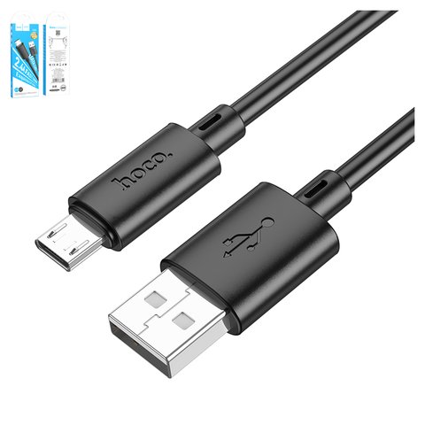 Cable USB Hoco X88, USB tipo A, micro USB tipo B, 100 cm, 2.4 A, negro, #6931474783325