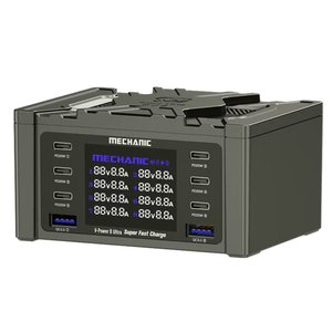 Mains Charger Mechanic V Power 8 Ultra, 160 W, Quick Charge, Power Delivery PD , with wireless charger, 8 ports 