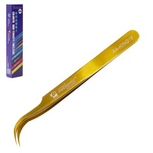 Mounting Tweezers Mechanic AA KING15, curved, 117 mm, golden 