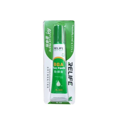 Fundente en pasta RELIFE RL 429, actividad alta, 20 ml