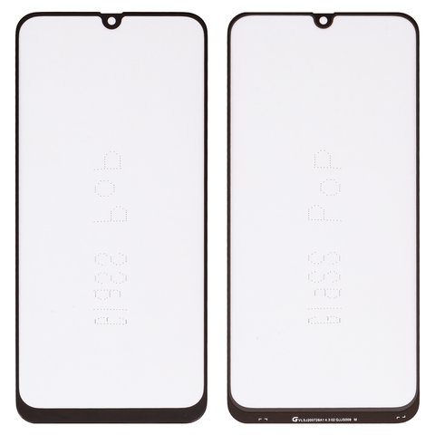 Housing Glass G+OCA PRO compatible with Samsung A505F DS Galaxy A50, with OCA film, black 