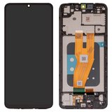 LCD compatible with Samsung A055 Galaxy A05, (black, with frame, Original (PRC))