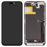 Pantalla LCD puede usarse con iPhone 14 Pro Max, negro, con marco, AAA, (TFT), JK