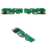 Flat Cable compatible with Tecno Spark 6, (headphone connector, charge connector, with microphone, with components, Copy, charging board)