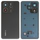 Housing Back Cover compatible with Xiaomi Redmi Note 14 5G, (black, with camera lens, midnight black)