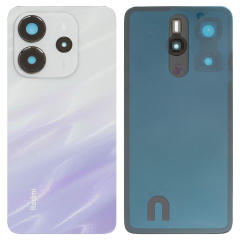 Housing Back Cover compatible with Xiaomi Redmi Note 14 4G, purple, with camera lens, global version, mist purple 