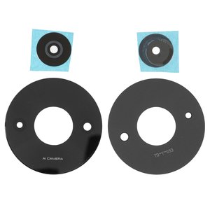 Camera Lens compatible with Xiaomi Redmi A3, black, set 2 pcs. 