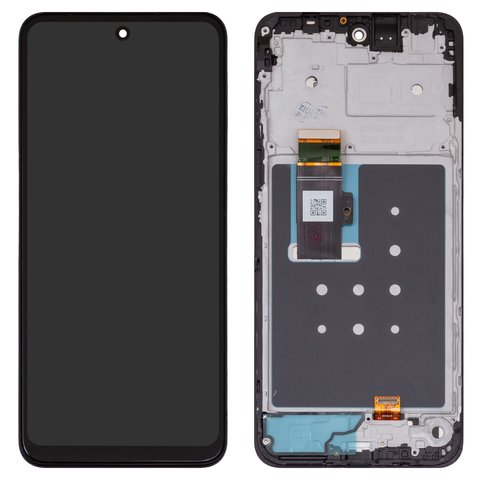 LCD compatible with Motorola Moto G13, Moto G23 XT2333, black, with frame, High Copy 