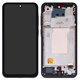 Pantalla LCD puede usarse con Samsung A356 Galaxy A35 5G, azul, con marco, Copy, (TFT)