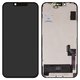 Pantalla LCD puede usarse con iPhone 14, negro, con marco, HC, sin microchip, (OLED), GX OEM hard