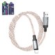 USB кабель Hoco U112, USB тип-A, Lightning, 100 см, 2,4 А, сірий, #6931474788801