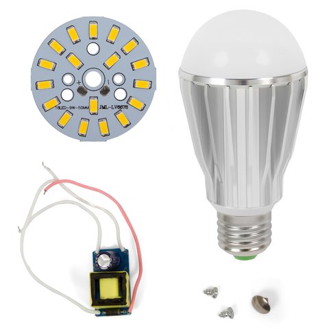 LED Light Bulb DIY Kit SQ Q17 9 W warm white, E27 