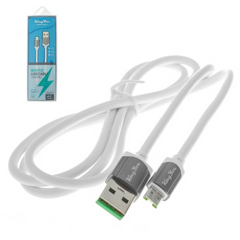 USB Cable KingYou KL 08, USB type A, 100 cm, 3.1 A, oppo 