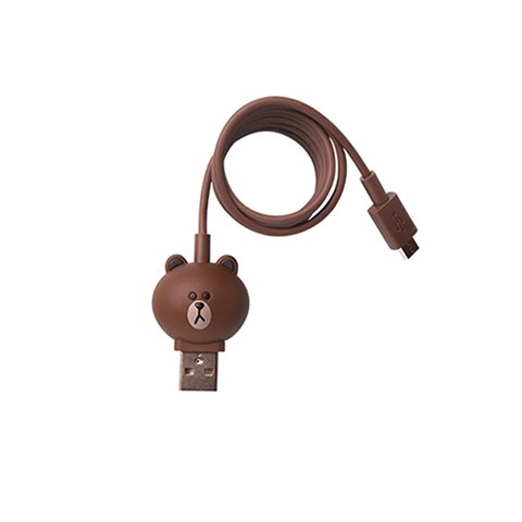 Micro USB 5 pin Smartphone Connection Cable Line Friends – Brown 