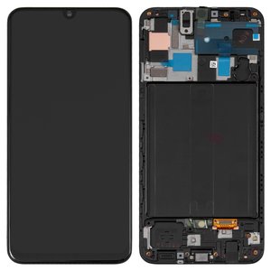 Дисплей для Samsung A505 Galaxy A50, черный, с рамкой, Original PRC 