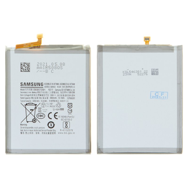 Battery EB-BA315ABY compatible with Samsung A225 Galaxy A22, A315F/DS Galaxy  A31, A325 Galaxy A32, (Li-ion, 3.86 V, 5000 mAh, Original (PRC)) - GsmServer