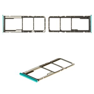 SIM Card Holder compatible with Xiaomi Redmi 9T, green, ocean Green, J19S, M2010J19SG, M2010J19SY 