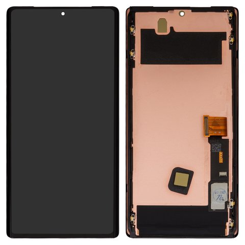 LCD compatible with Google Pixel 6 Pro, black, with frame, High Copy, OLED  GLUOG, G8VOU 